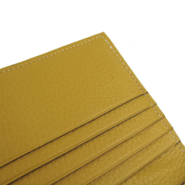 High Quality Hermes Kelly Long Clutch Bag Yellow H009 Replica